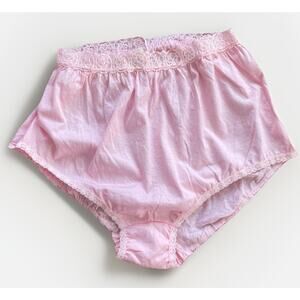 NOS NWT Vintage80s Messages Cotton Pink Size 10 Granny Sissy Panties Lace